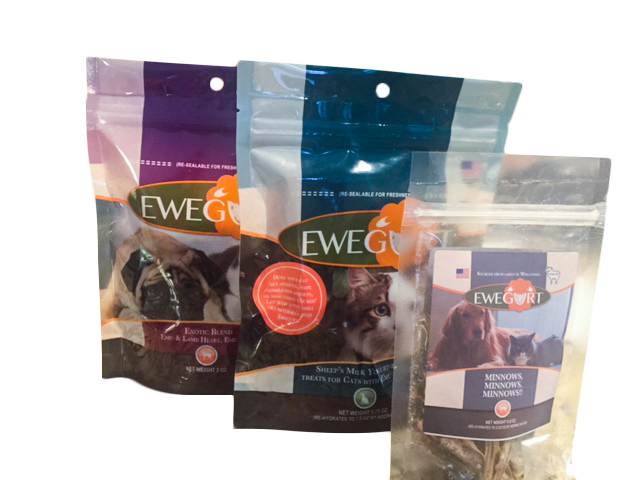 Kitty cat treats - minnows, emu and duck treats