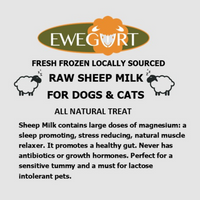 RAW SHEEP MILK for Dogs and Cats includes Omega 3 & 6 essential fatty acids