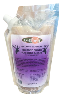 ELK broth is great for protein allergies, arthritis & pets affected by cold weather & compromised auto-immune health